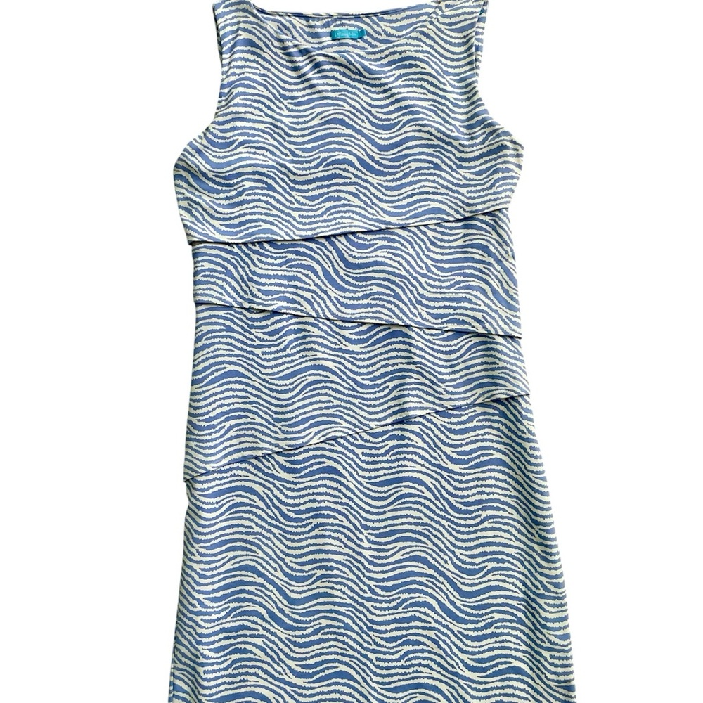 J. Mclauglin Blue Nicola Tiered Dress